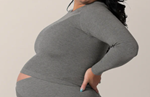 Sublime® Bamboo Maternity & Nursing Cropped Long Sleeve Top