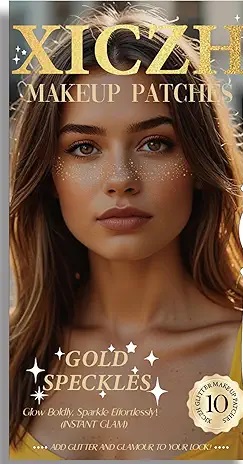 Gold face glitters